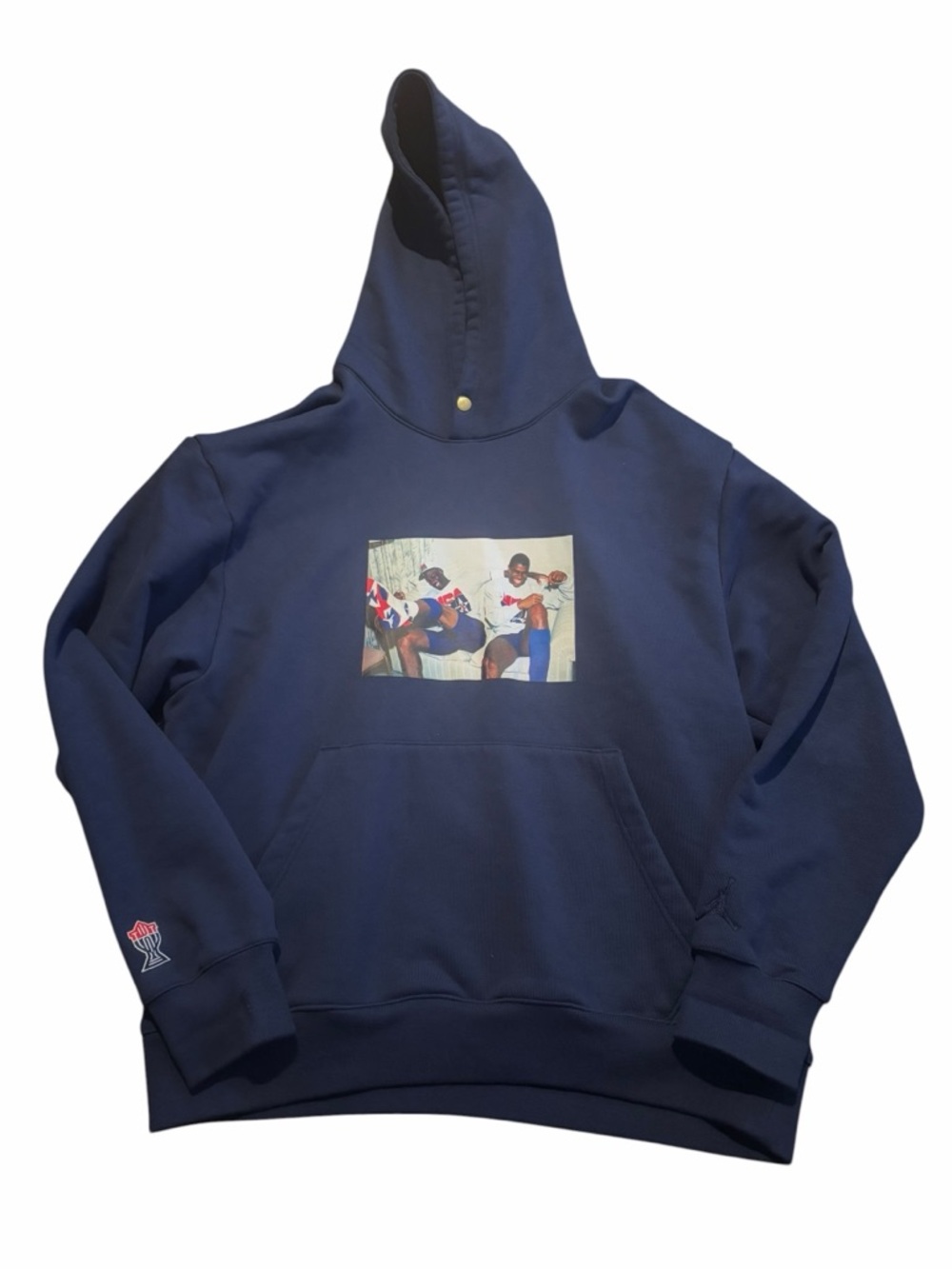 Jordan trophy room mens L blue hoodie